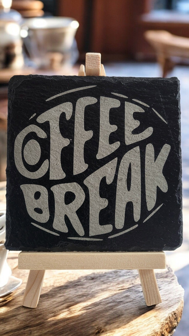 Coffee Time 2 - Slate Coaster
