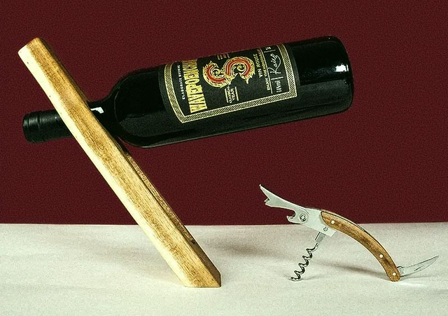 Balancing Blues Wine Bottle Holder