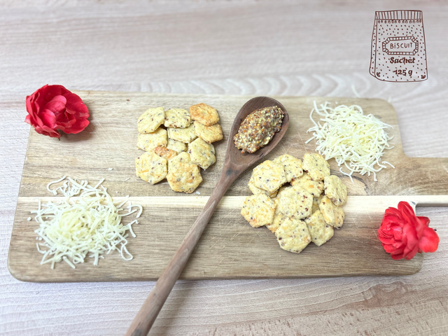 1. Biscuits Moutarde - comté (Sachet 125g)
