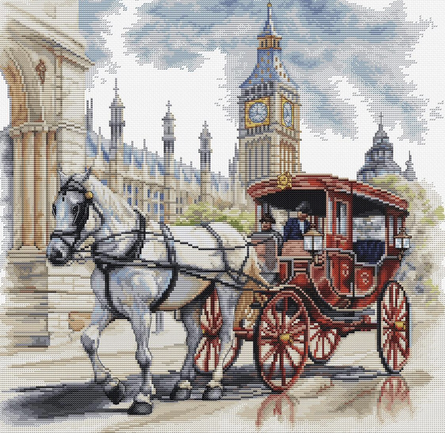 Carriage Ride Counted Cross Stitch by Luca-S