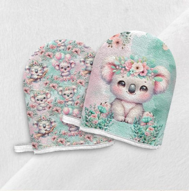 Panneau gant de toilette koala (lot de 4 faces) 