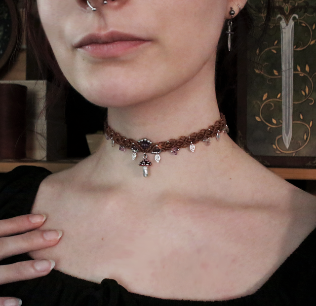 Cueillette Fongique | Collier Amanite Argenté