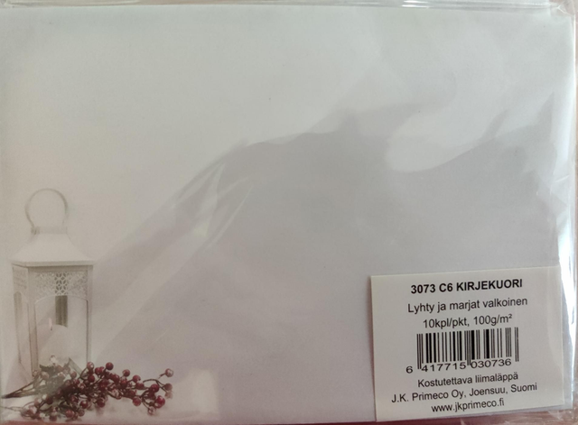 Lyhty ja marjat kirjekuori