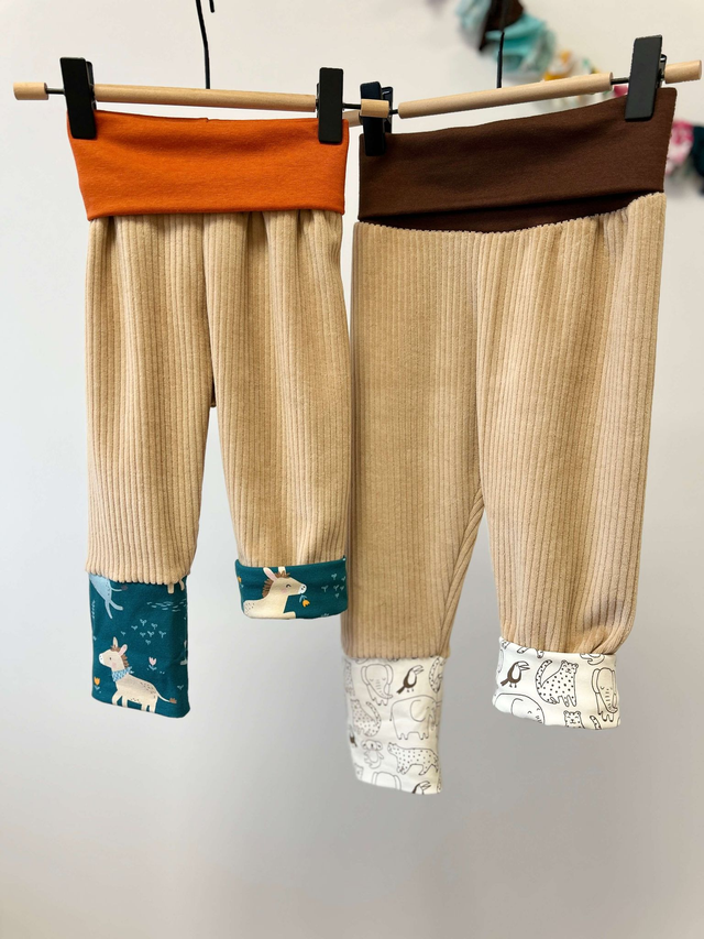 Pantalon évolutif velours &quot;Animaux doux&quot;