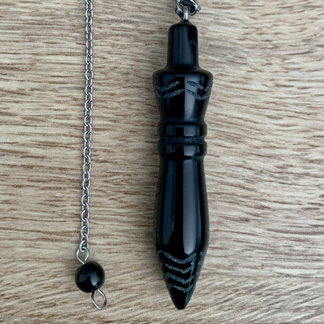 Pendule Thot Obsidienne Noire
