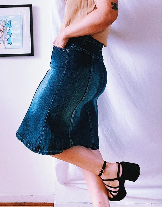 Jupe longue en jean JENNYFER VINTAGE 90&#039;s - M 38
