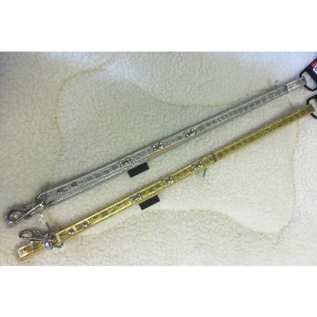 Flamingo lijn met strass botjes zilver 1m