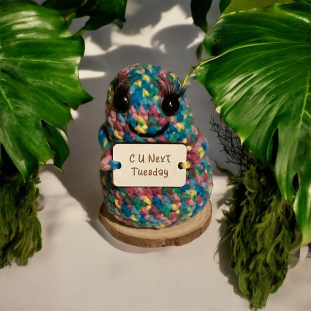 Crocheted positive pal (rude potato)