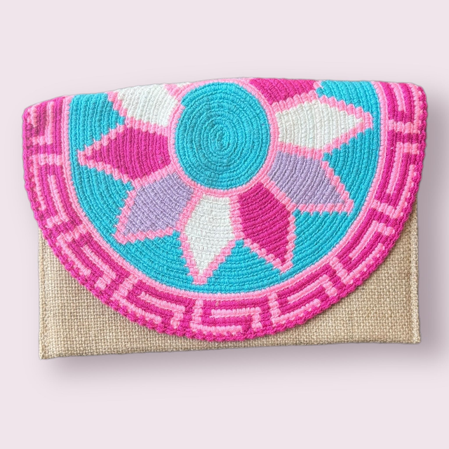 Pochette Juta e Uncinetto