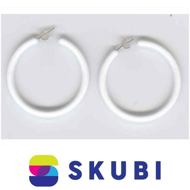 RETRO NÁUŠNICE PLASTOVÉ - KRUHY - 4.2 CM (č. 120)