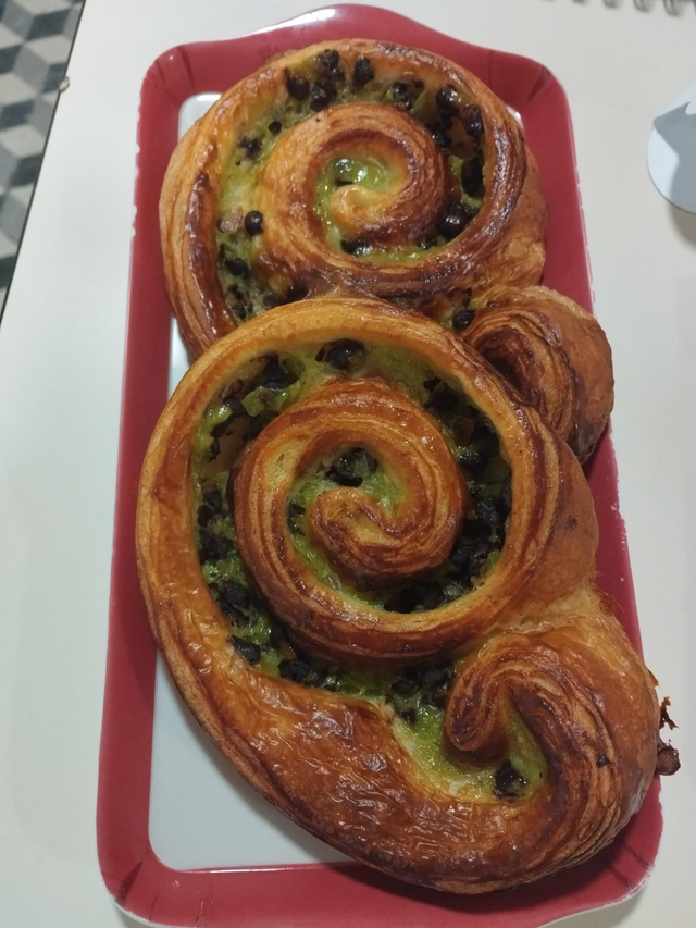 Roulé pistache chocolat 