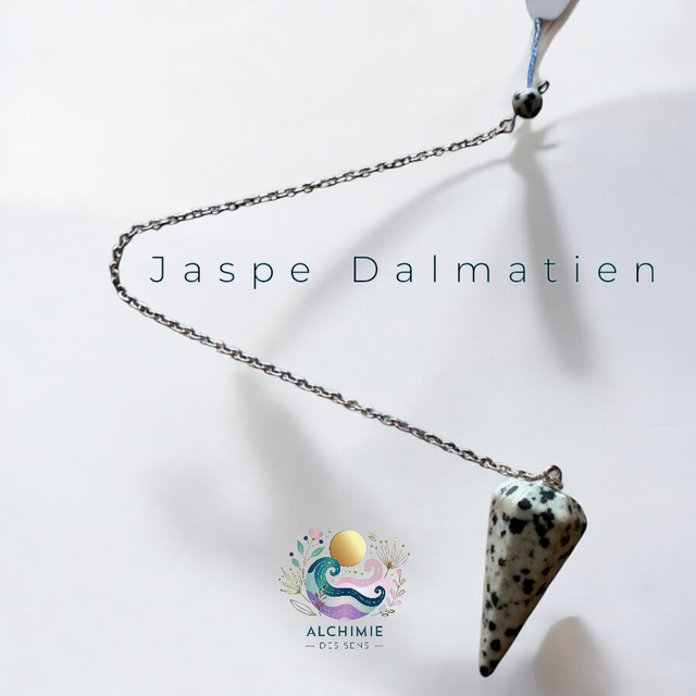 Pendule conique Jaspe Dalmatien 3.5 cm