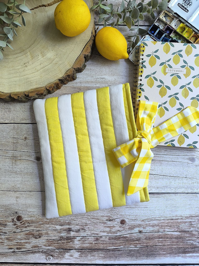 Protège-carnet matelassé "Citronnade"