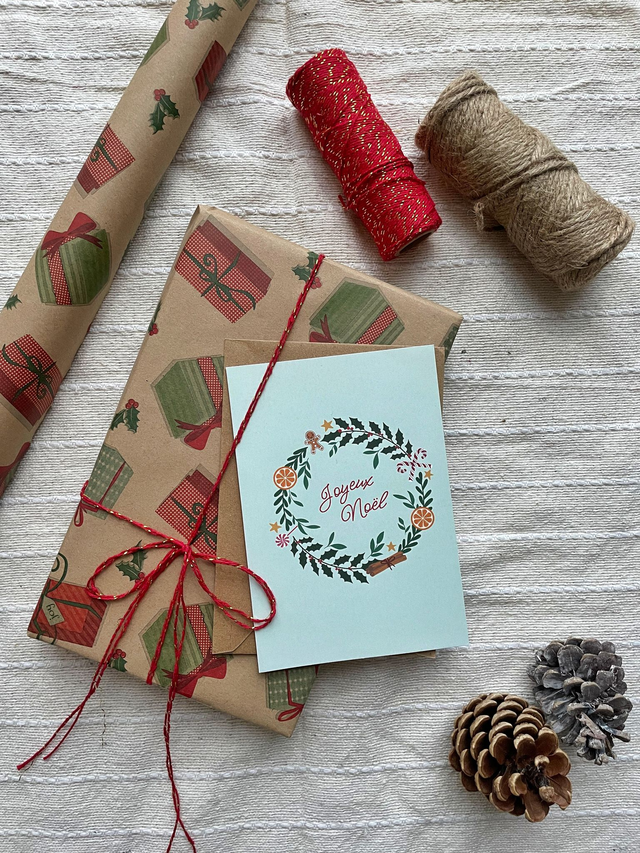 Noël - Couronne Carte