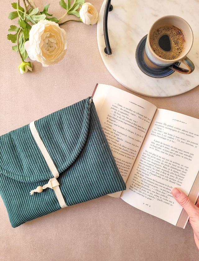 Pochette à livre Romy Velours vert sapin