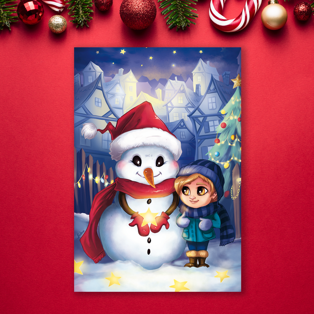 Lot de 5 cartes postales de Noël