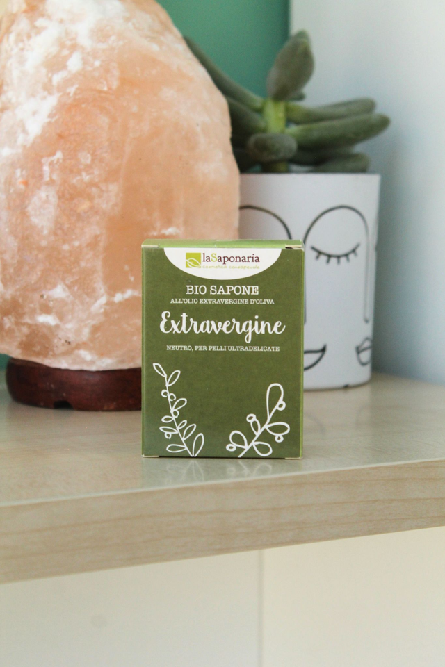 Sapone extravergine solido 100% olio extravergine di oliva, neutro di La Saponaria (100 gr)
