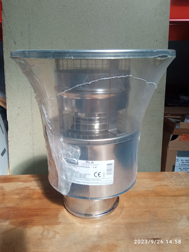 PLA CHAPEAU ANTI REFOULEUR INOX D80 - 2PLACHAR80 