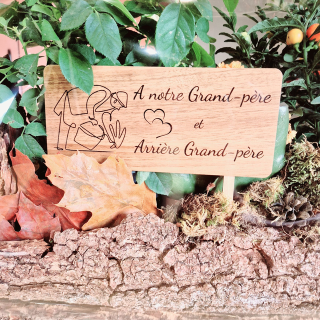 Pancarte Souvenir à piquer - Modèle Jardinier 