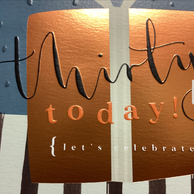 Birthday Age 30th (Large) WF 