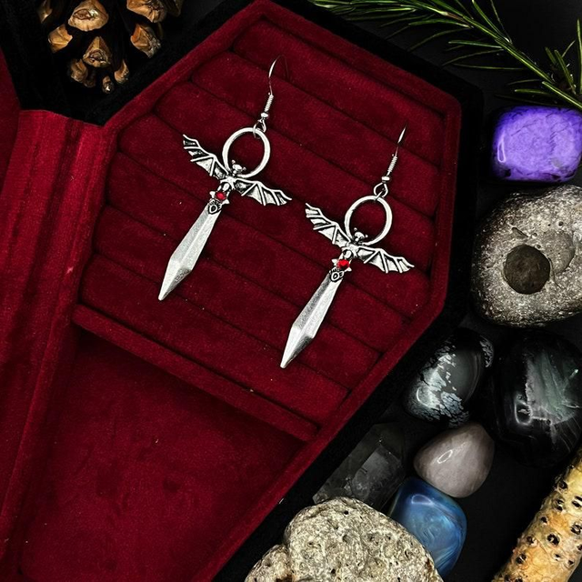 Bat Ankh earrings