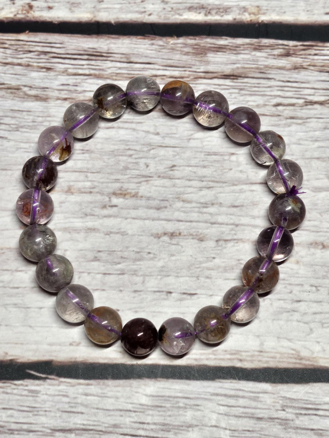 Bracelet Purple Garden Quartz 8 mm – Introspection &amp; Sérénité