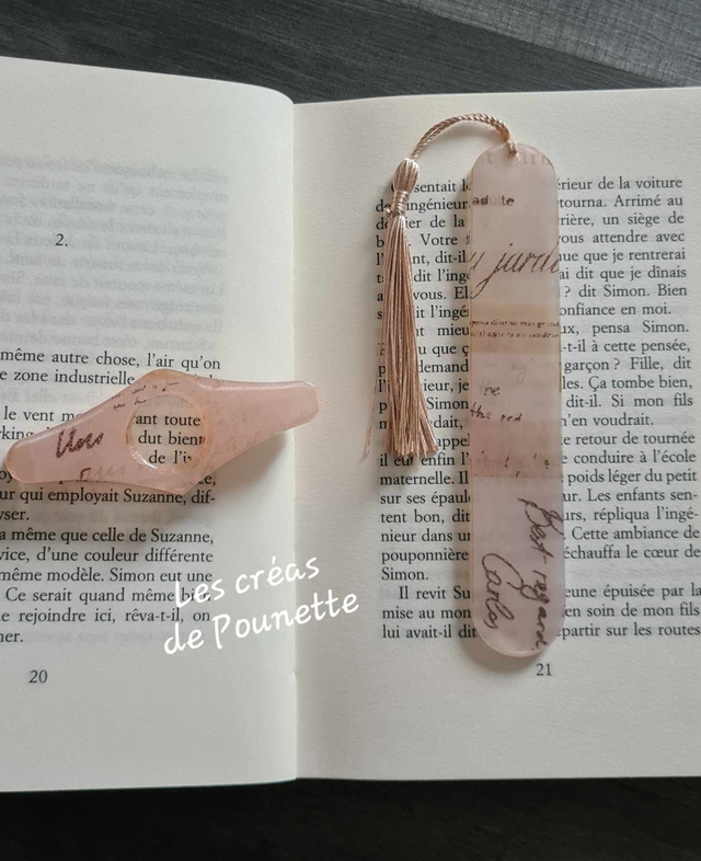 Marque-page style vintage 5 et sa bague de lecture