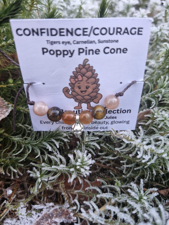 Poppy Pine Cone children's bracelet