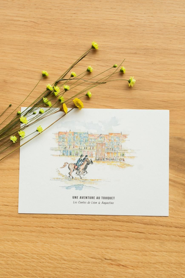 Carte illustrée - balade sur la digue