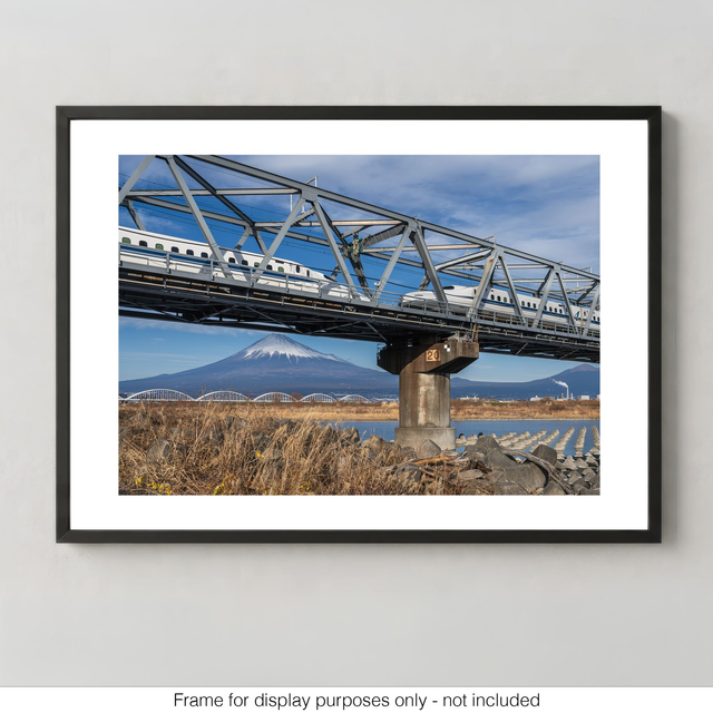 Shinkansen Crossing Over Mount Fuji