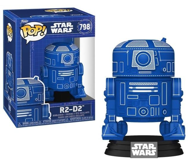 Funko - STAR WARS - POP Funko 798 - R2-D2 (Blueprint)