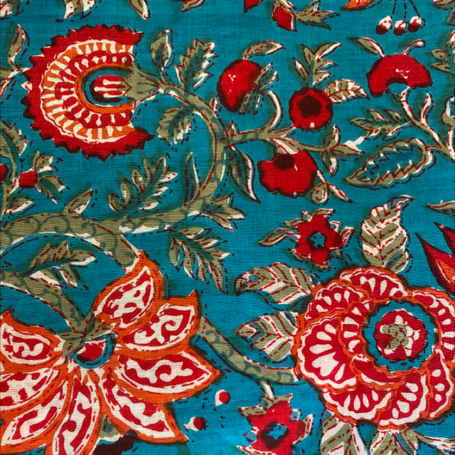 Foulard bleu rouge 50x50