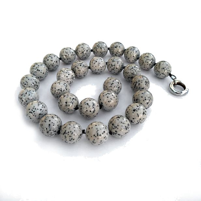 Collier met dalmatier jaspis