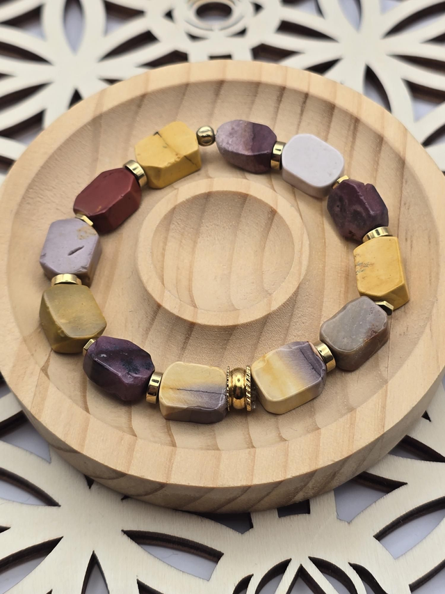 Bracelet Jaspe Mokaïte rectangle