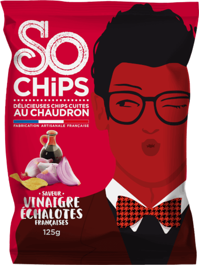 So Chips Vinaigre et échalotes 125g