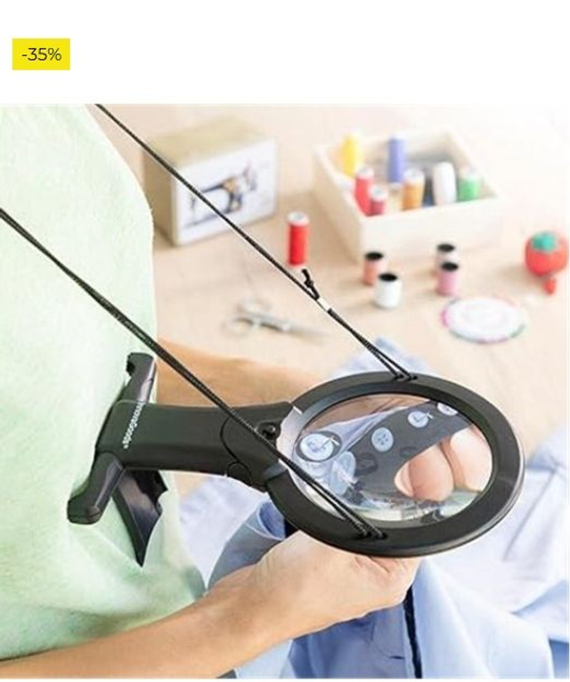 Lupa Manos Libres con luz LED Zooled