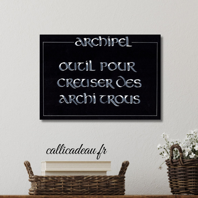 Calligraphie Archipel | Affiche Fait Main