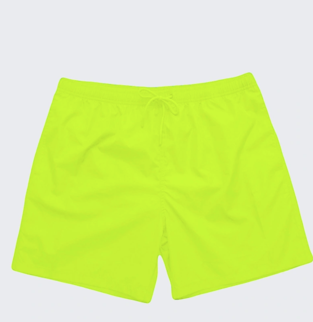 Short de Bain Homme uni jaune fluo - Korex