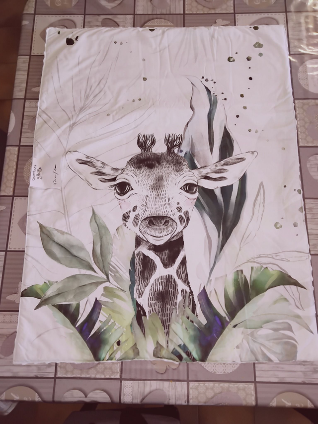 Couverture personnalisé avec prénom taille 77 cm de large / 1m de hauteur