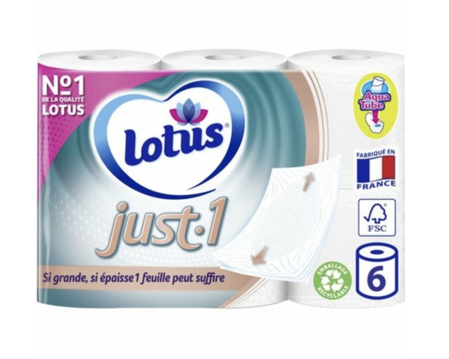 LotusPapier Toilette Ultra Doux 5 Épaisseurs Tube Jetable Aqua Tube