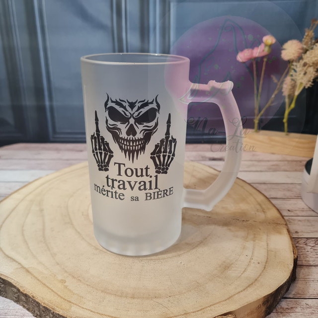 🍺 Chope de bière prête à offrir– un cadeau qui a du sens tête de mort