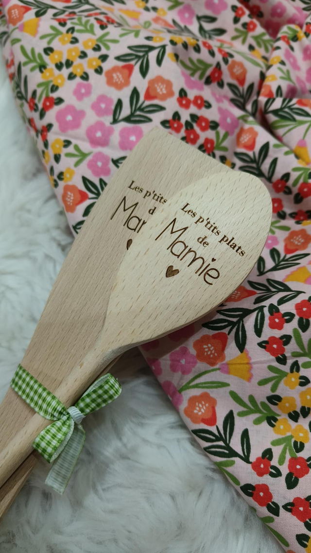 Cuillère et spatule en bois - Les p'tits plats de MAMIE