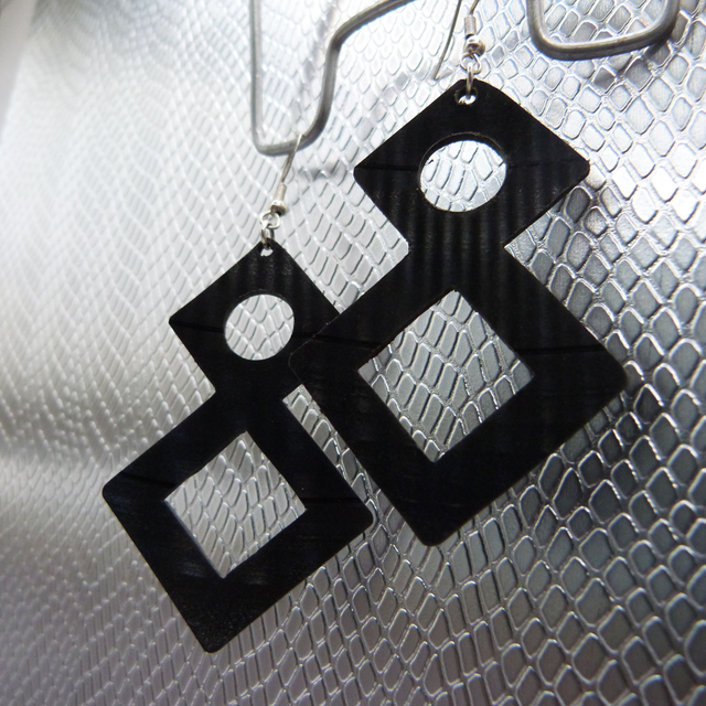 Boucle d'oreille vinyle "The 8"