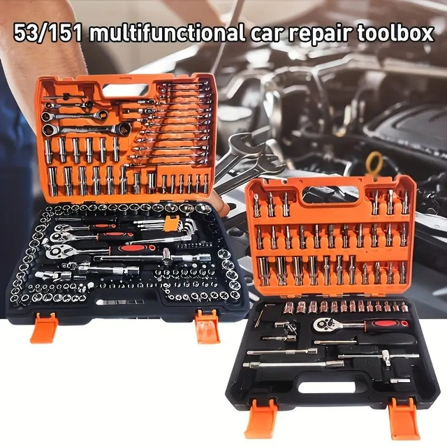 Professional 151pcs/53pcs Car Repair Tool Set