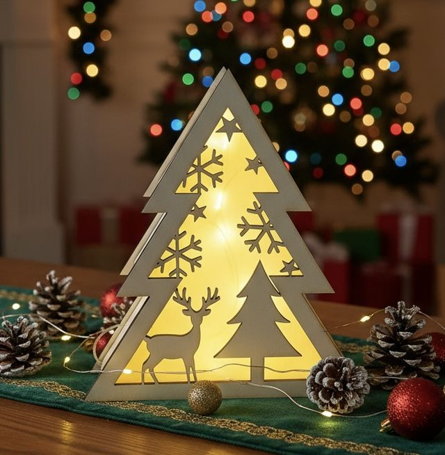 Albero luminoso da tavolo