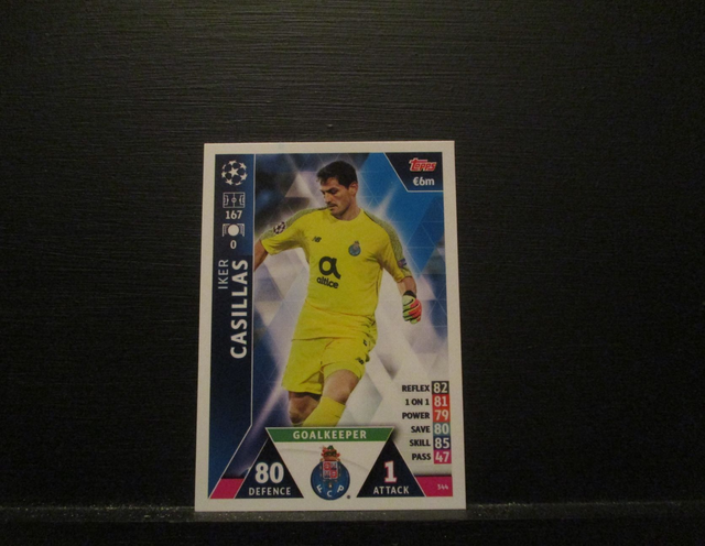 Iker Casillas - UEFA Champions League Match Attax 2018/19 Original Trading Card #344