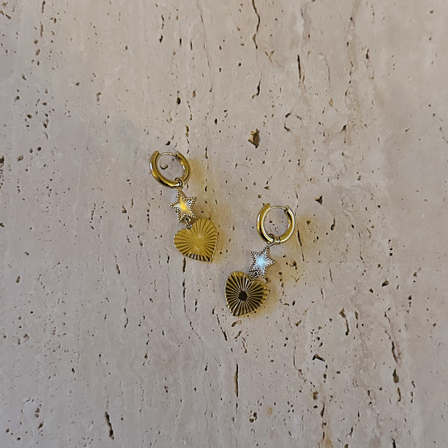 Oorbellen hartje/ster