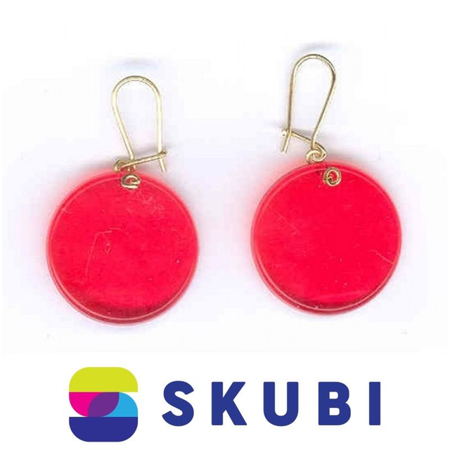 RETRO NÁUŠNICE PLASTOVÉ - KRUHY - 2.5 CM - NA HÁČKU (č. 174)