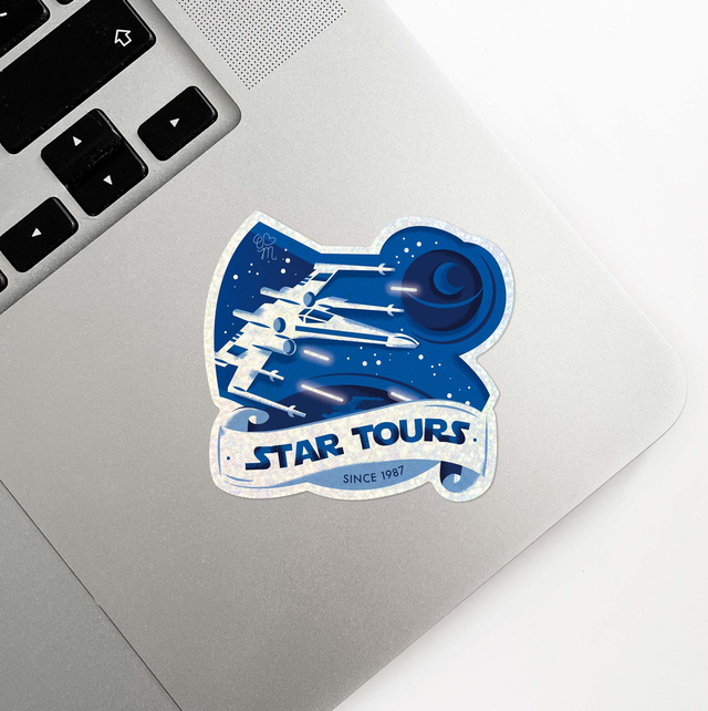 Sticker holographique Attractions Légendaires | 08 Star Tours