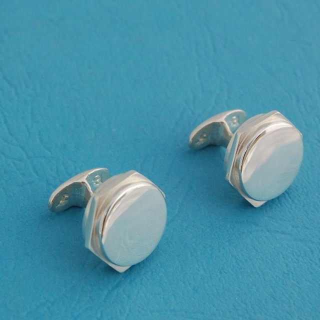 Trumpet brass player player cufflinks handmade- Sterling Silver